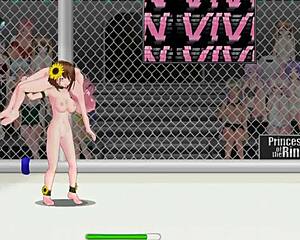 rena versus vivian princess ring wrestling fight now?