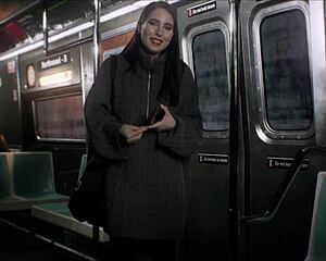 Mollyredwolf Beautiful Stranger Sucks Sloppy on Crowded Train