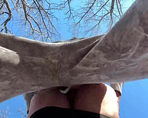 Drone Spies On Our Risky Outdoor Public Fuck With Monster Cock