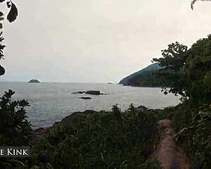 Watch Alice Kink Rip Off Her Micro Bikini On The Crowded Public Beach Now!