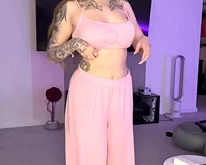 Dirty Solo Dame Fingers Huge Melons and Ass in Wild Masturbation