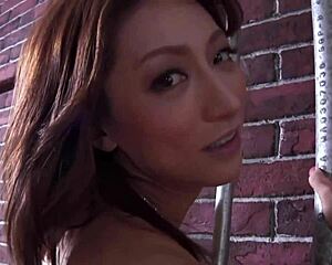 asian milf marina matsumoto takes on three hard cocks at once