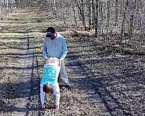 Drone Spies On Our Risky Outdoor Public Fuck With Monster Cock