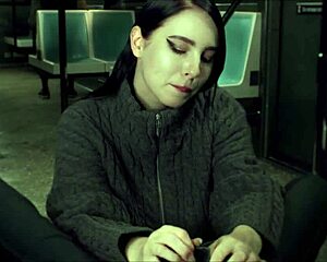 Mollyredwolf Beautiful Stranger Sucks Sloppy on Crowded Train