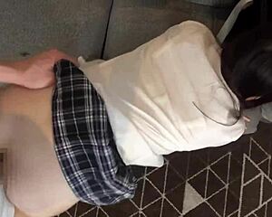 cute japanese teen yuuzu loves hardcore pussy pounding over studies