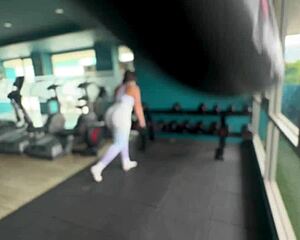 Gym pickup busty huge ass girl craves creampie