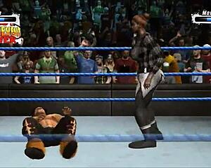 Marissa dominates John Morrison in intense fetish wrestling showdown