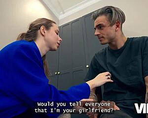 😏 two horny russian nymphos rim his ass to mouth in wild ffm 3some share