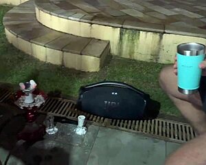 husband watches friend choke and fist cute wife's juicy pussy on desk