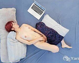 hedera helix the yanks minx masturbates with curly redhead passion.