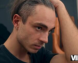 😏 two horny russian nymphos rim his ass to mouth in wild ffm 3some share