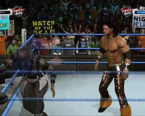 Marissa dominates John Morrison in intense fetish wrestling showdown