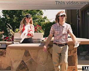 golf milf gets lessons from two shemales at swinger club