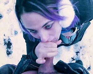 ever tried a public blowjob in snowy park?