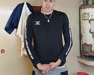 Watch me stroke my massive cock hard in the village shadows