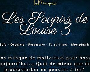louise moans loudly in french solo pleasure
