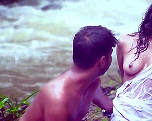 riverside lodge hides indian lovers' juicy pussy licking and rough creampie pounding