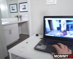 hey stepson i caught you stroking so now mommy's sucking you off good