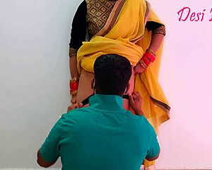 newlywed indian girlfriend sneaks horny outdoor cowgirl ride on boyfriend's cock at wedding with hindi moans