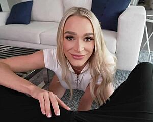 blonde emma hix spreads wide for that throbbing bbc pounding her tight hole relentlessly