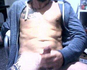 ohh yeah jerk that cock and cum on my pierced nipples...