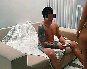 MY TANNING SISTER-IN-LAW'S HUGE TITS AND PUSSY GOT ME UNLOADING INSIDE!