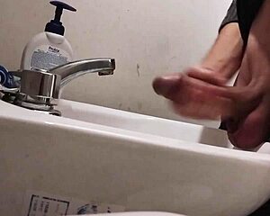 Dude im resting my huge balls on the sink prepping this monster cock for a massive cumshot! 🔥💦🍆