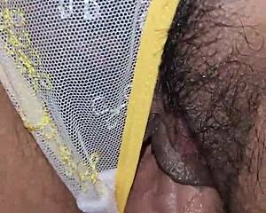 imagine peeling off that yellow lingerie to squeeze her juicy latina curves