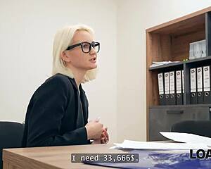 imagine that tight blonde whore bending over for a rough anal pounding just to secure her loan