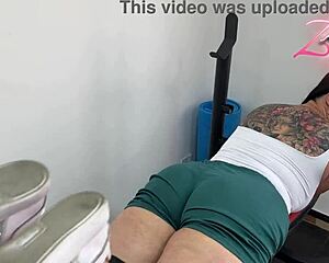 hey when i'm alone at the gym i just grab my toy and pleasure my pussy nice and slow