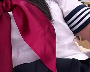 PETITE JAPANESE TEEN TRICKED INTO UNIFORM DEFLORATION CREAMPIE BY TEACHER!