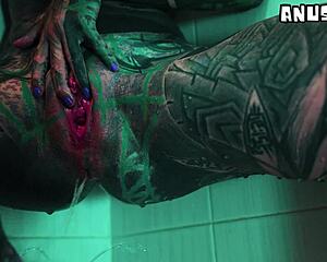 SOLO TEEN 18+ GUSHES SQUIRTING IN SHOWER WITH NEW WAND TOY!