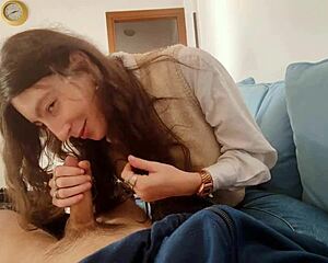 guy begs for blowjob but gets handjob only in italian dorm amateur tease