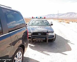 big cock sheriff pounds two bound students hard!
