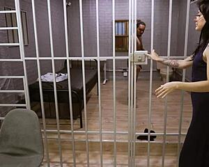 police grabs petite cindy luna but axel rey turns it into rough threesome jail fuck