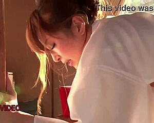 seductive JAV mommy deepthroats cock before wild pounding 😍🍆💦