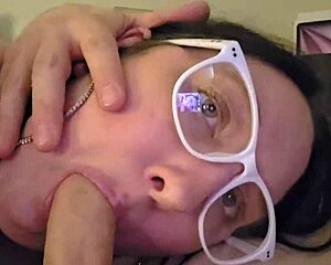 Desperate Wife Sandra Teases with Cock-Filled Mouth in Candid Close-Up Cumshot