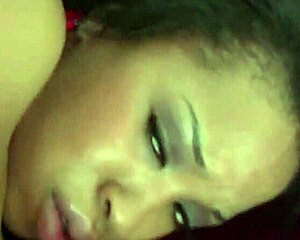black college bbw throbs with rough interracial cock slamming her wet fat pussy closeup
