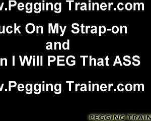 can you handle our femdom pegging with huge strap-on dildo?