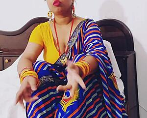 Naughty Indian bhabhi gets dirty talking sex with her dever in hot roleplay
