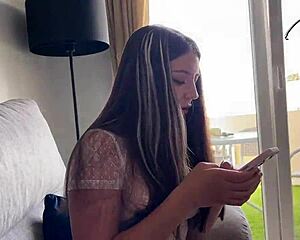 Step Sister Sucks Monster Cock Deep and Swallows Cum to Spite Ex Boyfriend