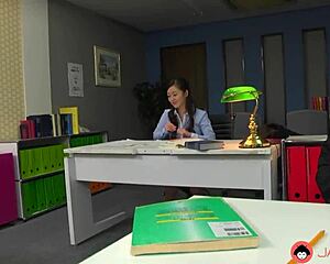 Japanese teacher Maria Ono moans kissing student's cock before uncensored deepthroat blowjob