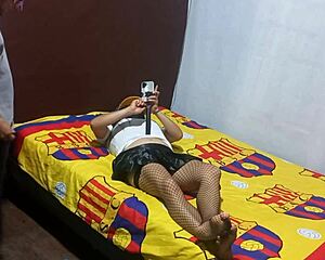 Mi Madrastra Caught Masturbating Erotically... Now She Begs Me to Finish Her Real Homemade Porno!