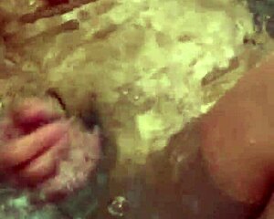 today my wife washed slowly in bath i groped her nipples got so excited before sex