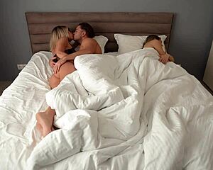 Cheating Stepmom's Bedroom Secrets with Student Cock Creampie and Choke