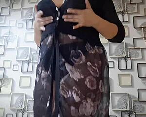 hot asian babe plays passionately with natural big tits for lover pov