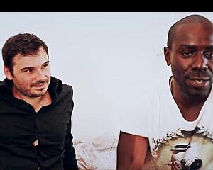 Fabrice julien from tuto x interviews porn actor joss lescaf on set
