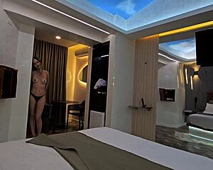 foxtail buttplug in then girlfriend rides cock doggystyle pov