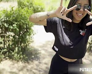 a horny venezuelan valeria valois gets caught by torbe and fucked hard for cash on putalocura