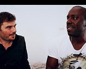 Fabrice julien from tuto x interviews porn actor joss lescaf on set